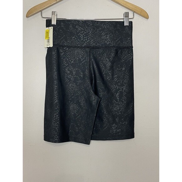 Cut The Frills Black Metallic Animal Print Bike Shorts Womens Small NWT - Picture 6 of 6